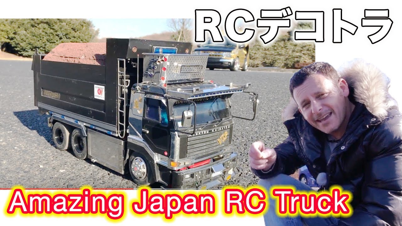 Japan RC Dekotora Dump Truck in Action! Full Custom 1/14 Mamiya