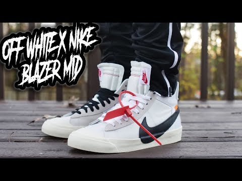 OFF WHITE X NIKE BLAZER MID REVIEW AND ON FOOT !!! - YouTube