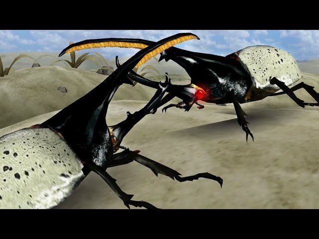 アーケード] 甲虫王者ムシキング - ヘルクレスリッキーブルー VS 砂漠