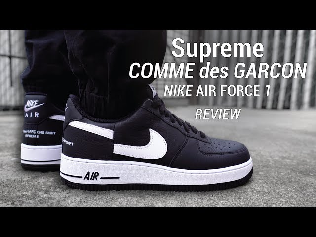 SUPREME CDG NIKE Air Force 1 Low Review & On Feet - YouTube