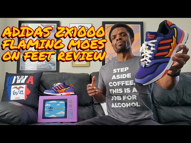 Adidas x Simpsons ZX1000 Flaming Moes On Feet Review (HO5790