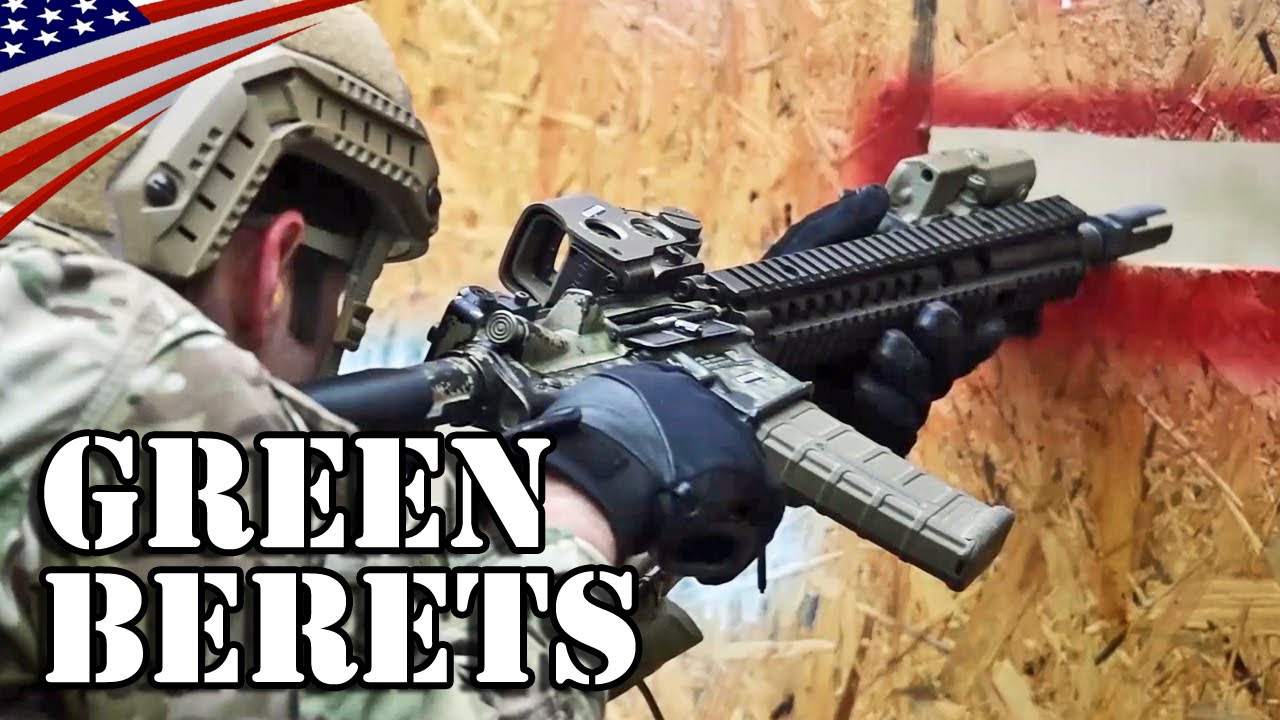 Special Forces Green Berets M4A1 Rifle Shooting - US Army 10th SFG