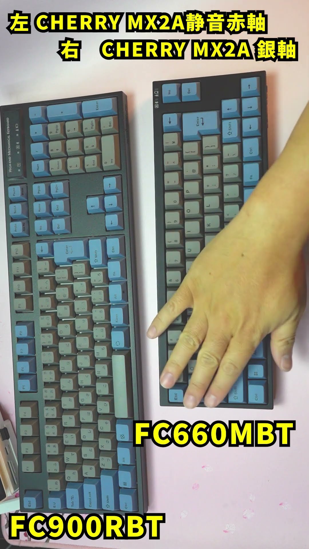 静音軸と通常軸 打鍵音比較】LEOPOLD FC900RBT FC660MBT キーボード