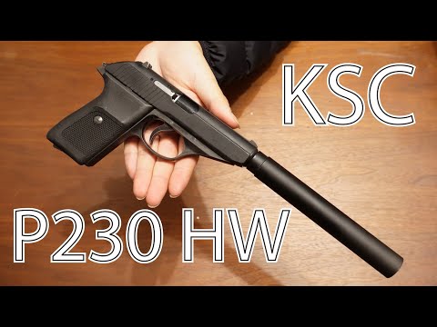 ガスガン】KSC SIG P230 HW + 純正サイレンサー - YouTube