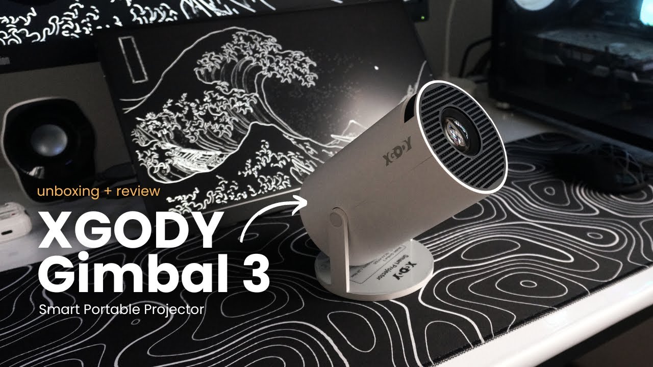unboxing XGODY Gimbal 3 smart portable projector + review