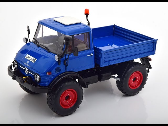 Modelissimo: Schuco Mercedes Unimog 406 blue 1/18 - YouTube