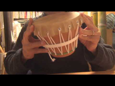 植木鉢と山羊革でつくる手作り太鼓