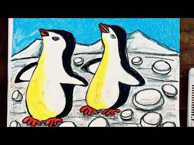 How to draw penguin for class 2 kids easy step by step tutorial
