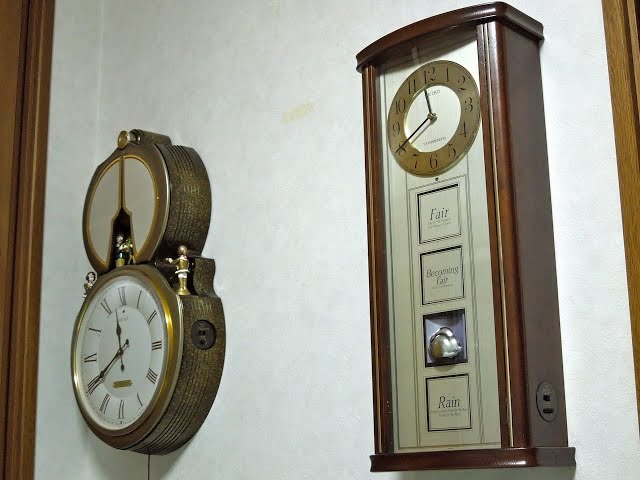 からくり時計 SEIKO Weather Window RE516B - YouTube