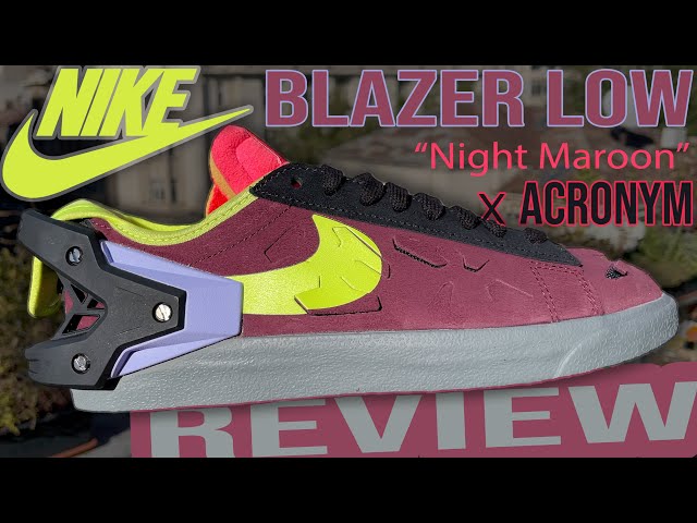 Special SB Shoes: NIKE Blazer Low Night Maroon x ACRONYM: REVIEW