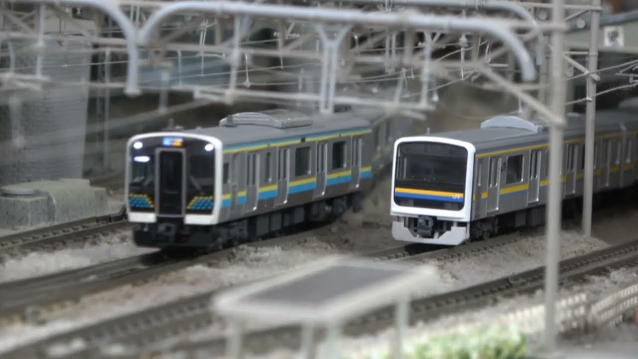 JR東日本 E131系0番台 房総色 鉄道模型(N scale model) ジオラマ( My