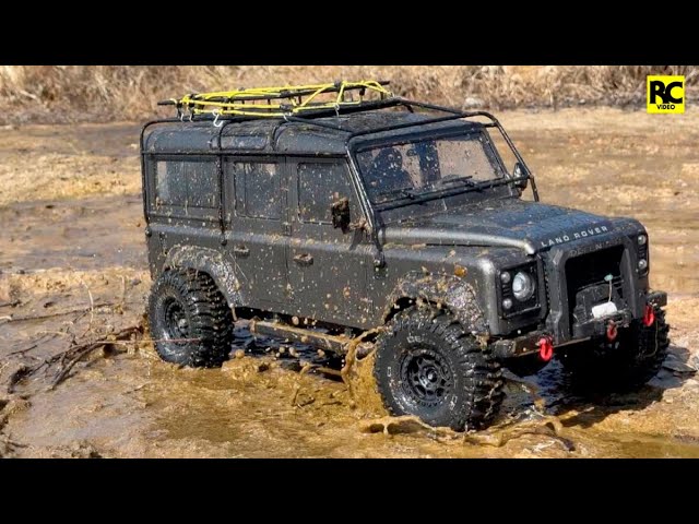 ハチイチRCクローラー LANDROVER Defender D110 1/8 - YouTube