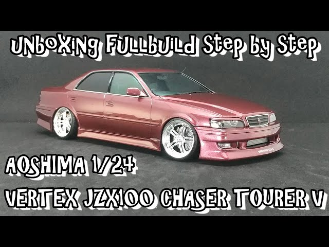 Scale Car Plastic Model AOSHIMA 1/24 VERTEX JZX100 CHASER Tourer V