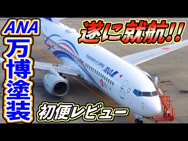 初便搭乗】万博塗装機がデビュー!! まさかの記念グッズに驚愕の神
