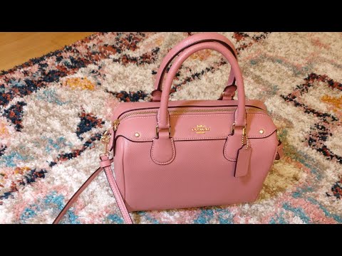 Coach Mini Bennett Satchel in Antique Pink with Floral Interior