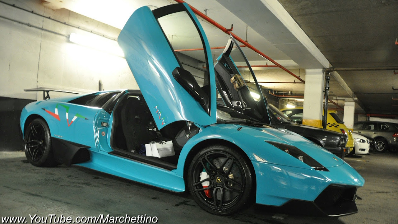 Turquoise Lamborghini Murcielago LP670-4 SV - YouTube