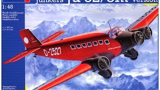 Revell 1/48 Junkers Ju52/3m - Inbox Review - YouTube