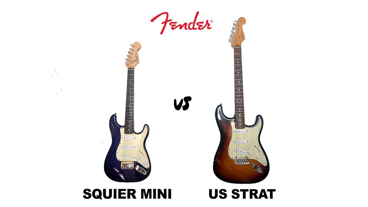 Fender Squier Mini vs US Standard Stratocaster - Tone check - YouTube