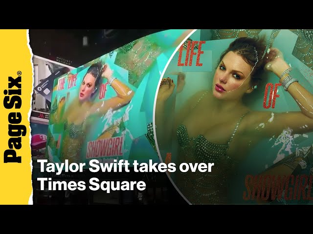 Taylor Swift takes over Times Square for 'The Life of a Showgirl