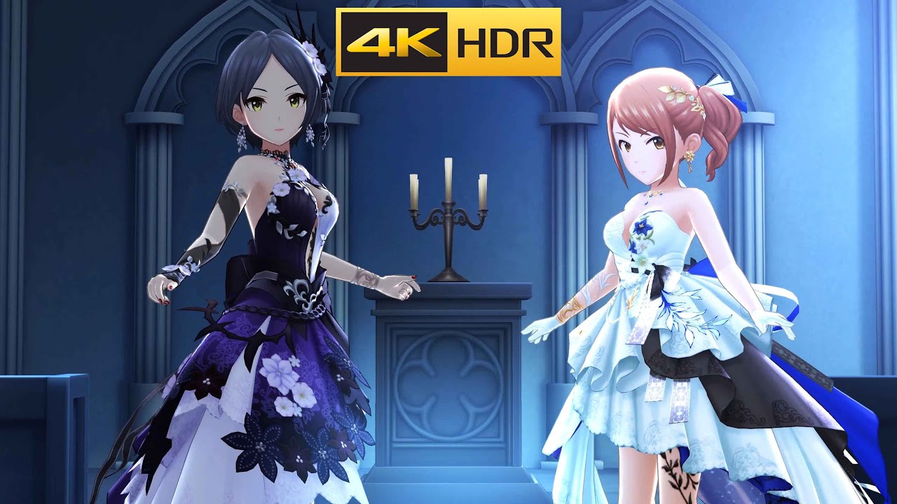 4K HDR「D-ark L-ily's Grin」(北条加蓮 花嫁限定SSR)【デレステ