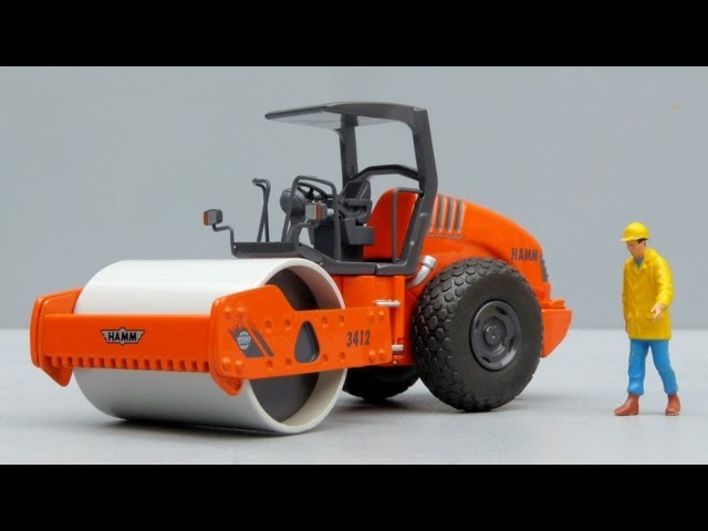 NZG Hamm 3412 HT ROPS Roller by Cranes Etc TV - YouTube