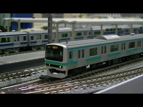 Nゲージ KATO E231系 常磐線・上野東京ライン 走行動画 - YouTube