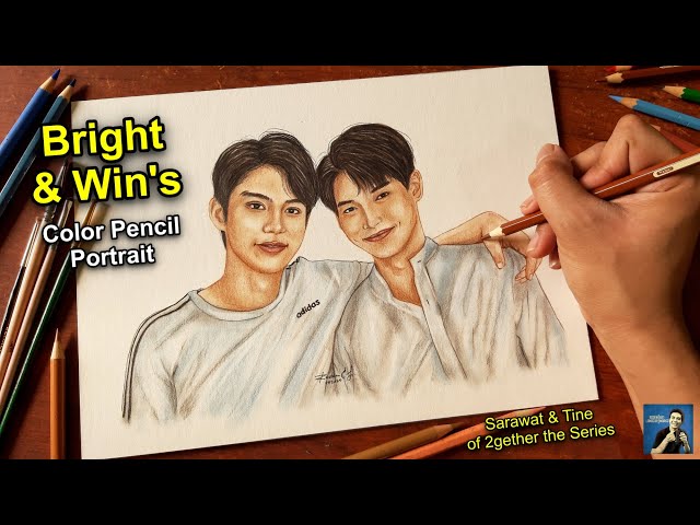 The making of Bright & Win's Color Pencil Portrait | Sarawat