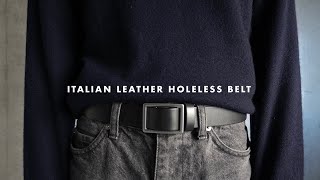 UNIQLO］ミニマルな穴無しベルトが新登場｜イタリアンレザーホールレス