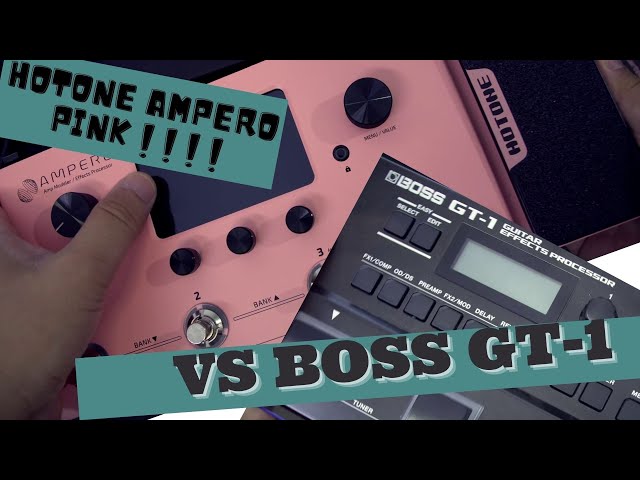 Unboxing Hotone Ampero Pink Limited Edition vs Boss GT-1 multi