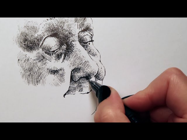 Mini-Lesson: Crosshatching in Pen with France Van Stone - YouTube