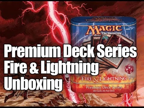MTG - Premium Deck: Fire & Lightning Unboxing! - YouTube
