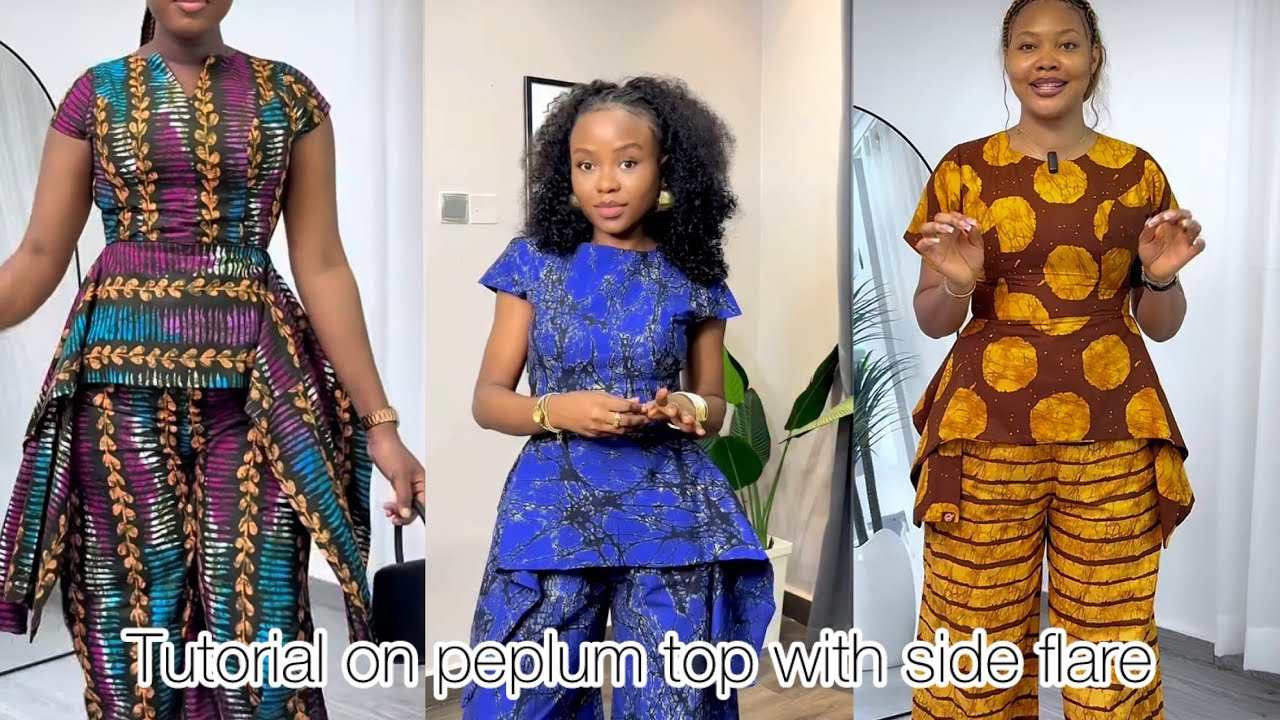 How to the trendy peplum top with side flare - YouTube