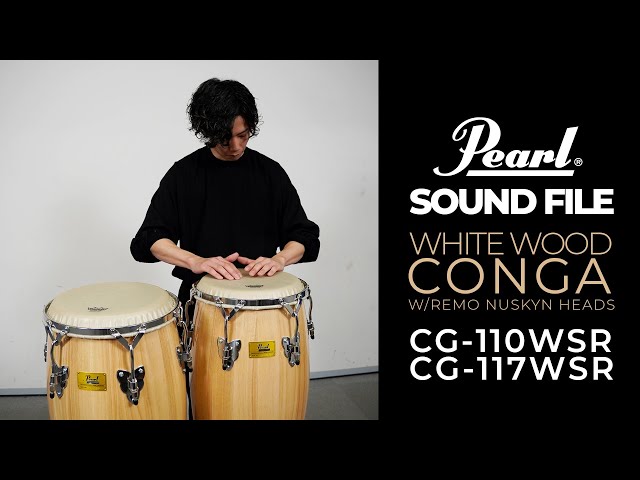 サウンド】ホワイトウッドコンガ Nuskyn CG-110WSR＆CG-117WSR - YouTube