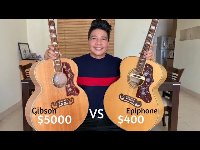 Gibson J200 vs Epiphone EJ200 - Expensive vs Cheap / Sound