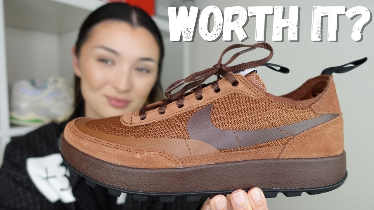NIKE X TOM SACHS GENERAL PURPOSE SHOE BROWN REVIEW & ON FOOT - YouTube