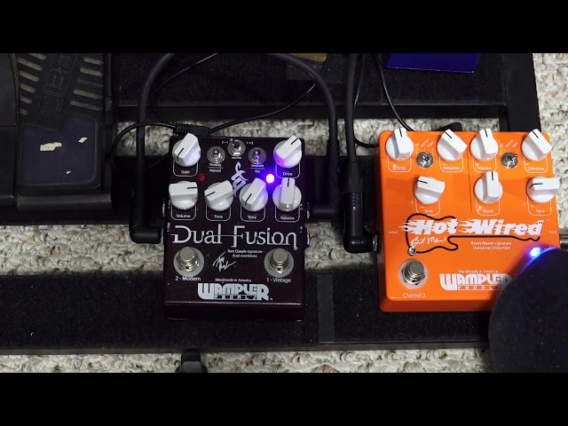 Wampler Dual Fusion Stacking With Wampler Hot Wired V2 - YouTube