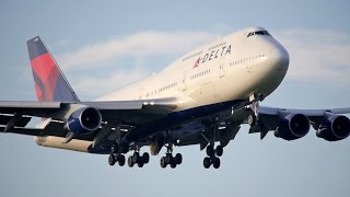成田空港] United and Delta Boeing 747-400 at Tokyo Narita Airport