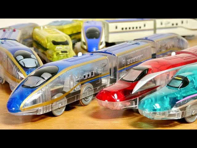 主要車両は出揃った！クリアボディは正義です☆プラレール テコロで