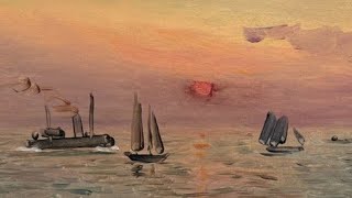 港の朝陽】藤島武二ー東京国立博物館管理換