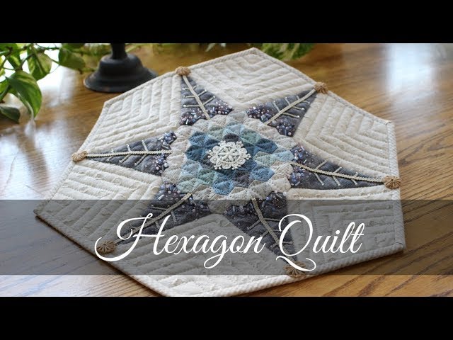 パッチワーク】六角形（ヘキサゴン）のパイピング How to sew a