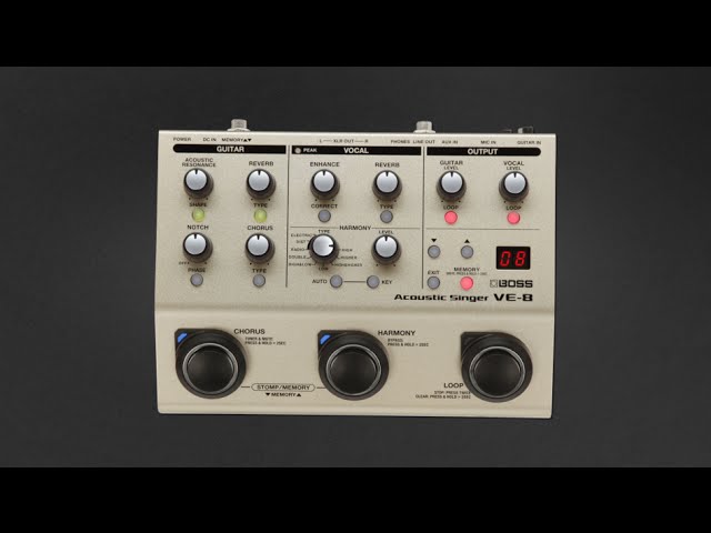 BOSS VE-8 Acoustic Singer instruction by Laura Davidson - YouTube