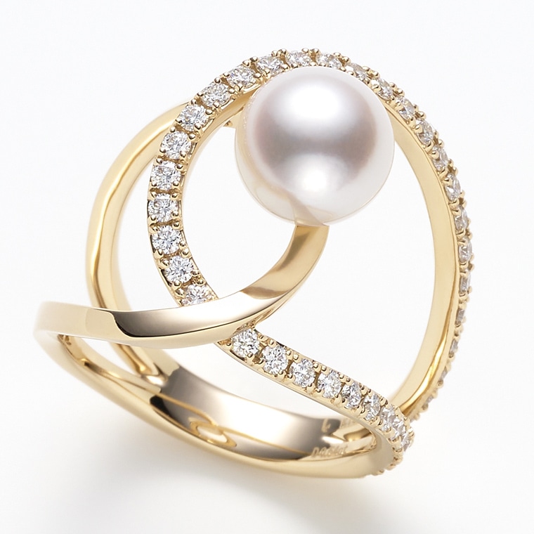 はなかさね ふんわりパールリング YG(ゴールド): かがよい | IMAYO