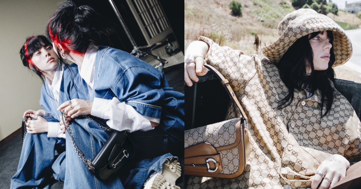 グッチ」とビリー・アイリッシュがコラボ デメトラ製ハンドバッグ