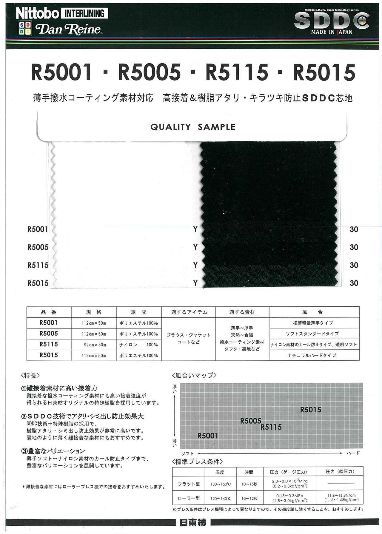 ダンレーヌ 接着芯 R5115[接着芯] 日東紡アドバンテックス/島田商事