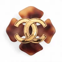 シャネル ココマーク マトラッセ 1142 ブローチ GP ゴールド A4044658