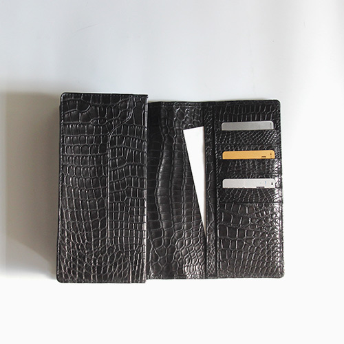 ナイルクロコダイル革 500万円用 長財布 本無双仕立て | 手染め