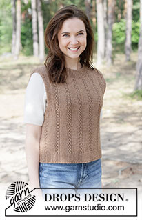Maple Whisper Vest / DROPS 262-29 - Free knitting patterns by