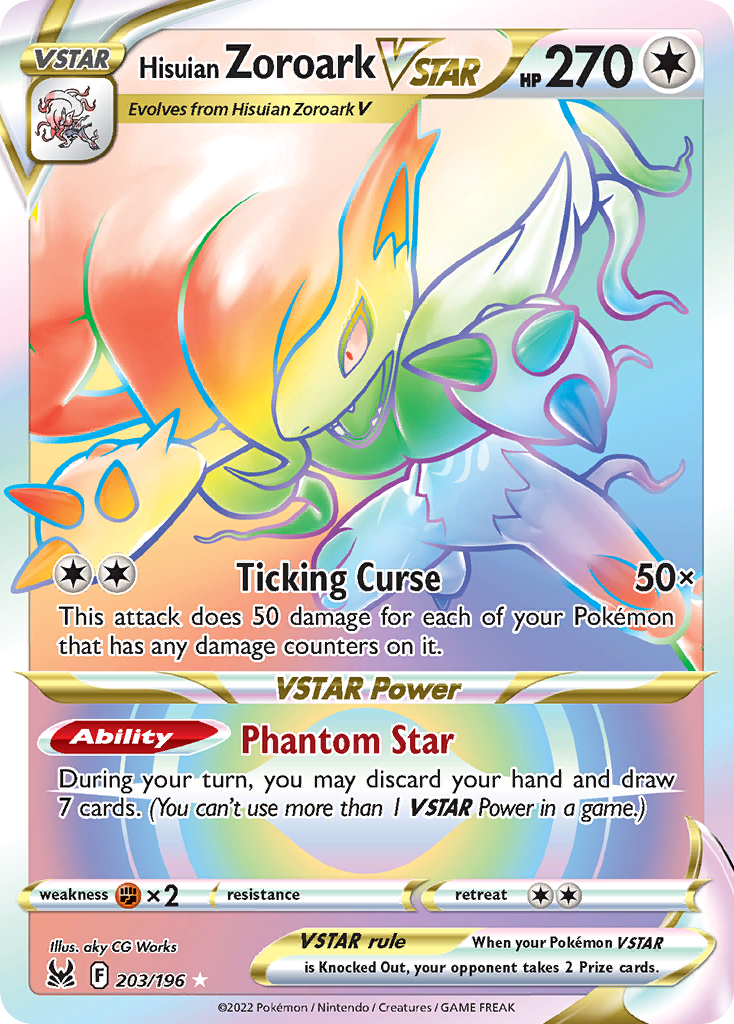 Hisuian Zoroark VSTAR 203/196 Prices - PokeScreener