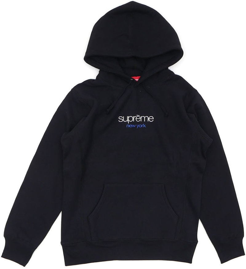 Supreme Chrome Classic Logo Hooded Sweatshirt Black Men's - FW16 - US