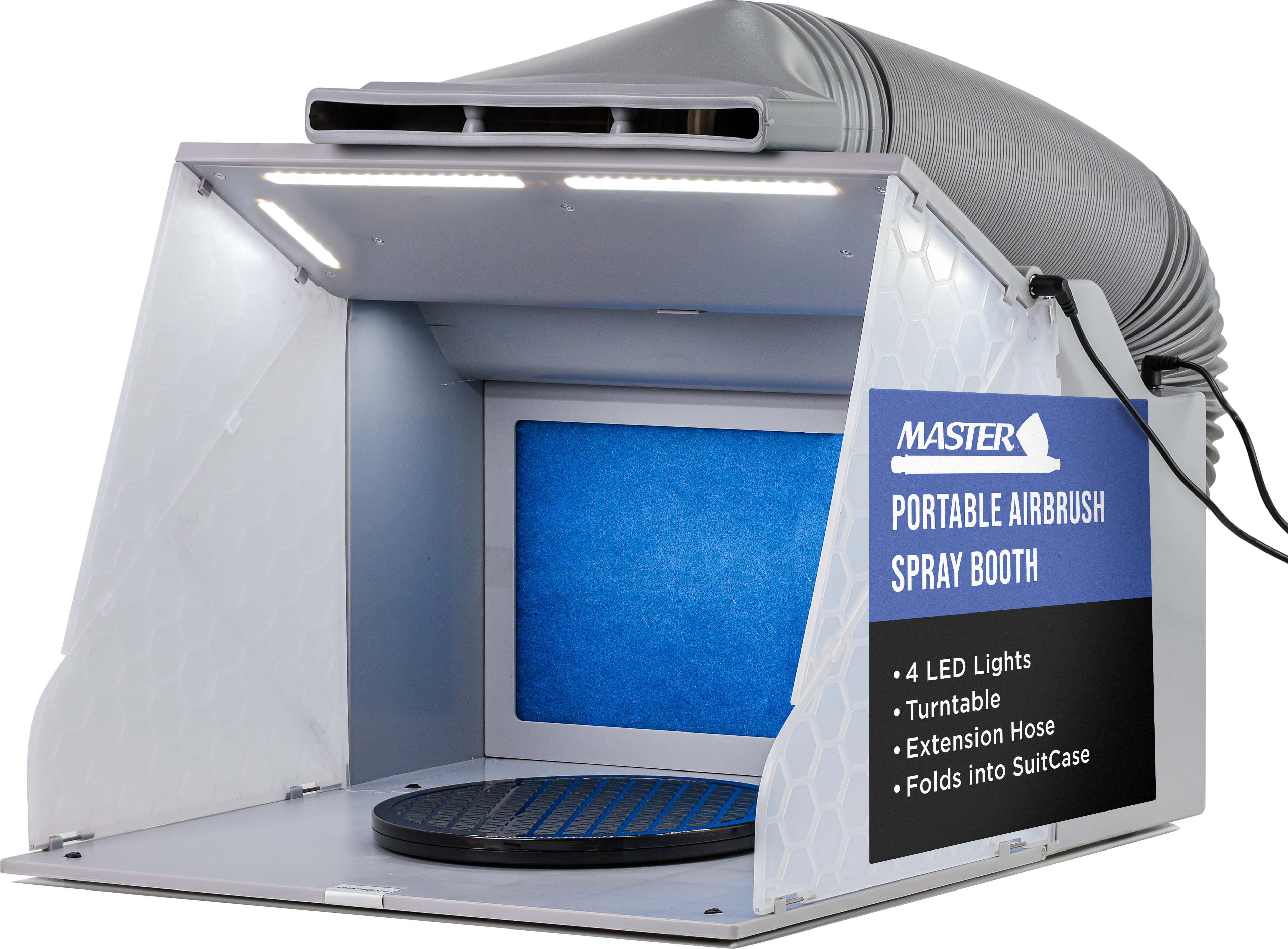 Master Airbrush Portable Hobby Paint Spray Booth Kit, Dual Exhaust